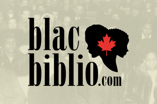 Logo for Blacbiblio.com featuring silhouettes of two heads with a red maple leaf in between against a background of people in grayscale. OCIDM,io Branding and Digital marketing Hamilton, Toronto, Oakville, Mississauga