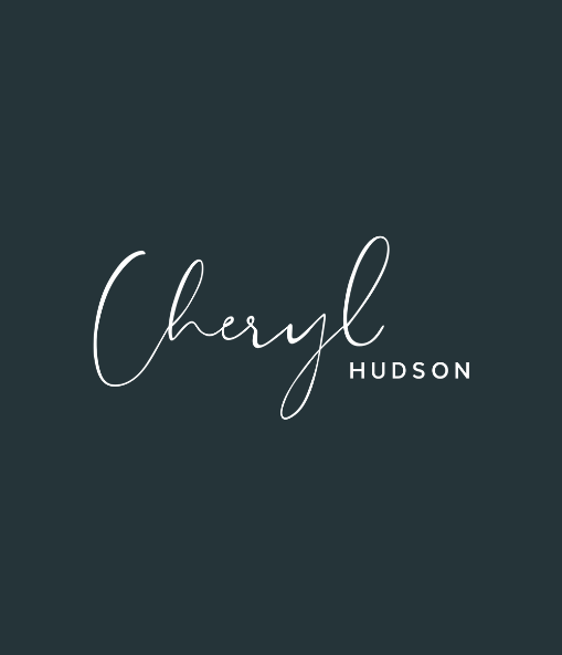 A logo with the name "Cheryl" in cursive script and "Hudson" in uppercase letters on a dark background. OCIDM,io Branding and Digital marketing Hamilton, Toronto, Oakville, Mississauga